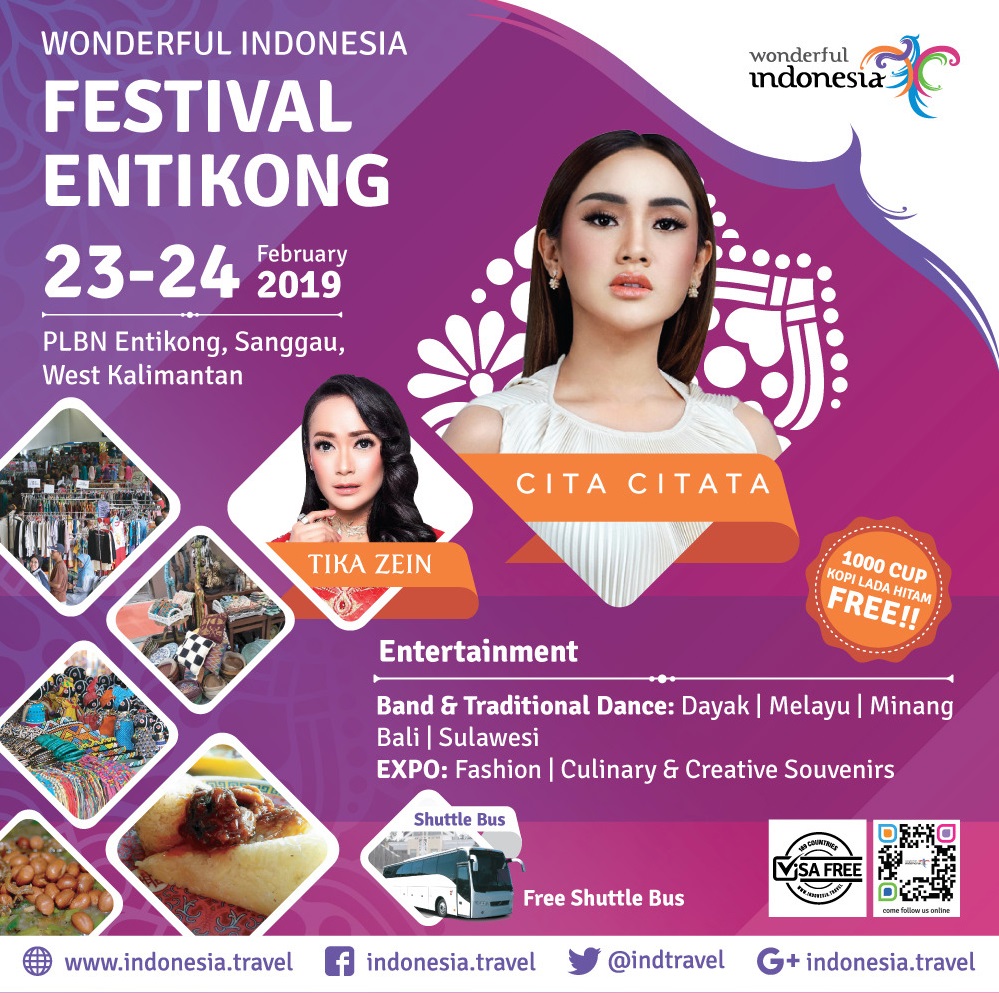 Cita Citata Ajak Fans Meriahkan Festival Crossborder di Entikong