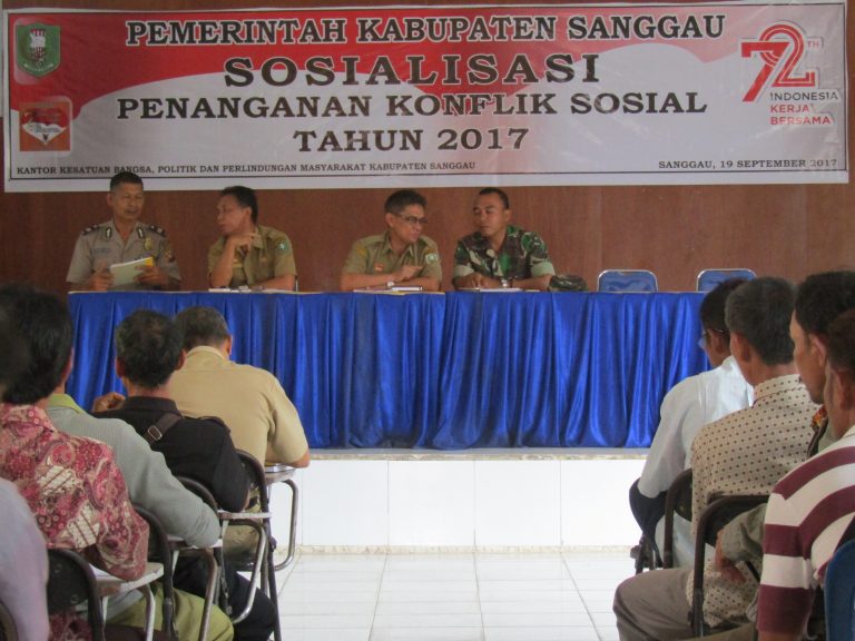 Sosialisasi Penanganan Konflik Sosial di Kabupaten Sanggau Tahun 2017