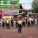 Kapolres Sanggau Pimpin Senam Pagi Untuk Menjaga Kebugaran Anggota