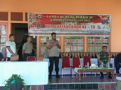 Kapolres Sanggau Buka Lomba Burung Berkicau Cup Kapolres Sanggau 2019