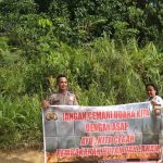 Sosialisasi Stop Karhutla Dengan Menggunakan Spanduk
