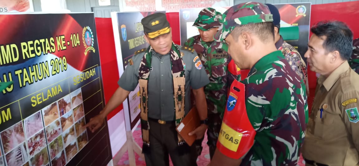 Tatap Muka Tim Wasev TMMD Regtas ke-104 Tahun 2019 dengan komponen Masyarakat Wilayah Kodim 1204/Sanggau Desa Sebongkuh Kec. Kembayan Kab. Sanggau.