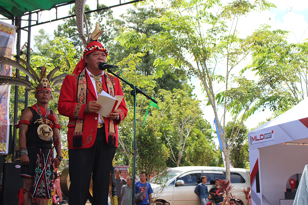 Gawai Dayak Nosu Minu Podi XV Resmi di Buka, Bupati Sanggau: Adat, Budaya yang Kita Miliki Terus di Pekuat