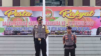 Wakapolres Sanggau Pimpin Apel Gelar Sarpras Dalam Rangka Operasi Bina Karuna Kapuas 2019