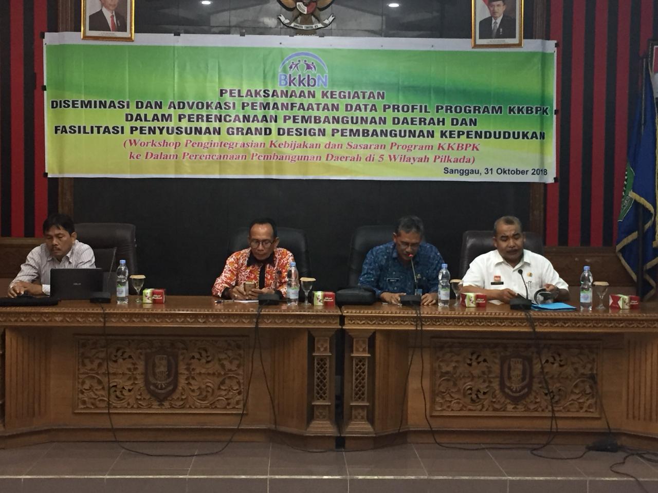 Workshop Kebijakan Sasaran Program KKBPK Dalam Perencanaan Pembangunan Daerah di wilayah Kab.Sanggau