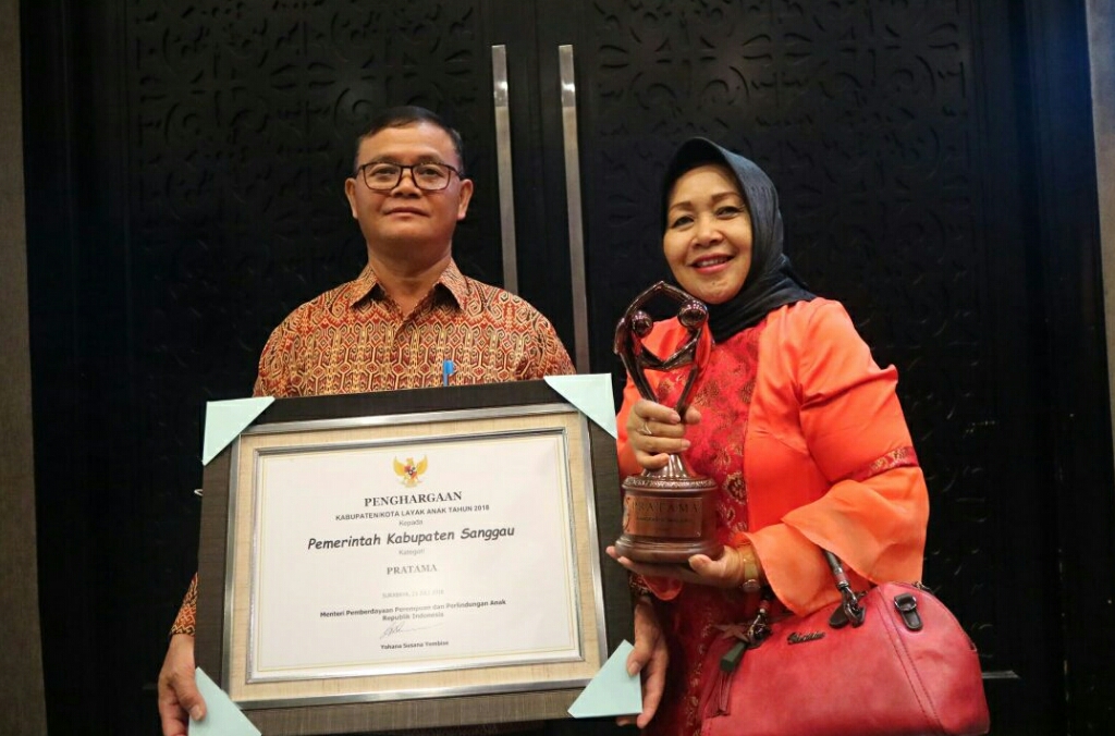 Kabupaten Sanggau Kembali Meraih Penghargaan Kabupaten Layak Anak Tahun 2018