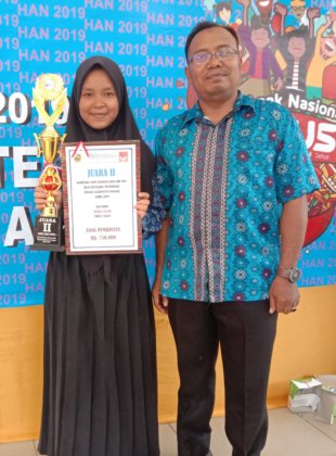 Rizqina Rahmi Siswi SMP Negeri I Tayan Hilir Peraih Juara ke-II OSN Matematika Tingkat SMP/MTs