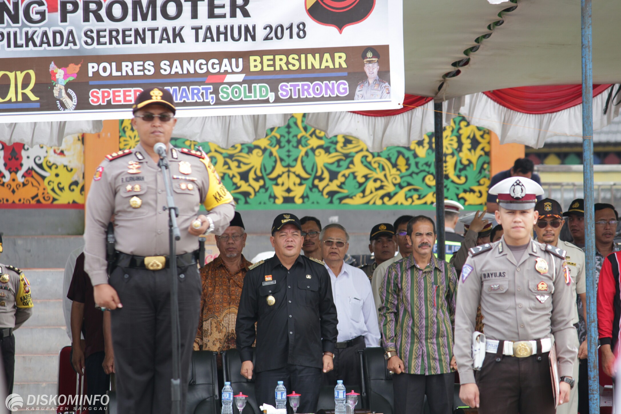 Kapolres Sanggau Pimpin Apel Gelar Pasukan OPS Mantap Praja 2018