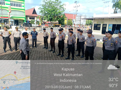 Karendal Ops Bina Karuna 1 Kapuas 2019 pimpin Apel Kesiapan Ops Bina Karuna di Halaman Mapolres Sanggau