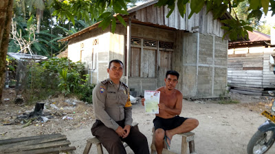 Patroli Desa Binaan Bhabinkamtibmas Berikan Pesan Kamtibmas