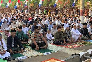 Kapolres Sanggau Laksanakan Sholat Idul Adha