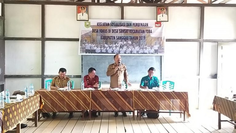 Sosialisasi Program Kegiatan Desa dan Kelurahan Fokus Kab. Sanggau Tahun 2019 di Desa Sansat Kec. Toba