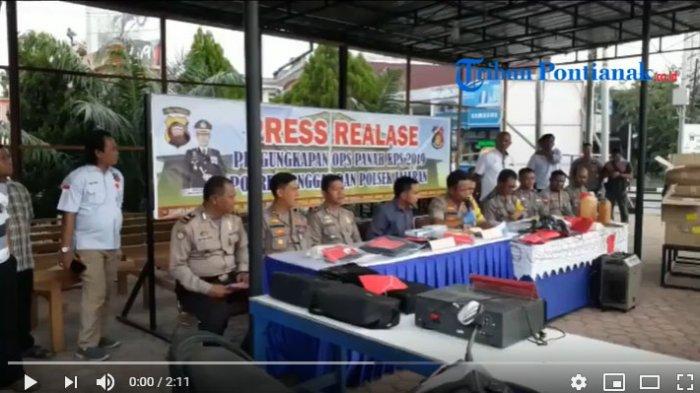 VIDEO: Polres Sanggau Gelar Press Release Pengungkapan Operasi Panah 2019