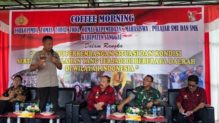 Sikapi Situasi Kamtibmas Nasional, Polres Sanggau Gelar Coffee Morning