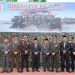 Bupati Rupinus Hadiri Upacara HUT ke-74 TNI di Makodim 1204/Sanggau