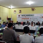 KPU Gelar Rakor Evaluasi Tahapan Pencalonan Anggota DPRD Sanggau Pemilu 2019