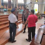 Jelang Misa Natal, Puluhan Personil Polres Sanggau disiagakan di Gereja Katedral Sanggau