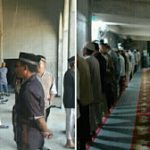 Bhabinkamtibmas Mengikuti Sholat Gerhana Matahari di Mesjid Nurul Islam Kembayan
