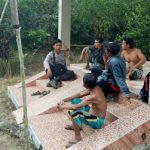Patroli di Desa Binaan Briptu Juni Santoso Sampaikan Himbauan Kamtibmas