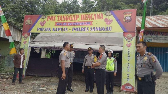 Kapolres Sanggau Tinjau Posko Siaga Bencana dan Posko Pengamanan Natal