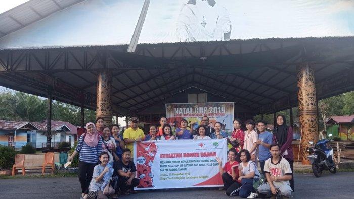PMI Sanggau Gelar Safari Natal Berdonor Bersama Pemuda Katolik dan Panitia Natal Cup
