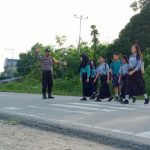 Strong Point Pagi Bripka Sutikno di Depan SMPN 1 Kembayan