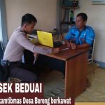 Sambangi Kantor PLN Kecamatan Beduai Bripka Martono Berikan Himbauan Kamtibmas