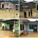 Tanggap Bencana, Kapolsek Toba Cek Lokasi Banjir