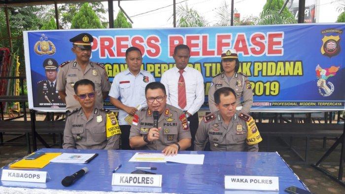 VIDEO: Kapolres Sanggau Gelar Press Release Hasil Kinerja Selama 2019