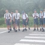 Bripka Sutikno Laksanakan Strong Point di Depan SMP Negeri  1 Kembayan