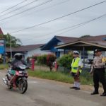 Pengaturan Lalu Lintas  Bripka Arif.S di SMP Negeri 1 Meliau