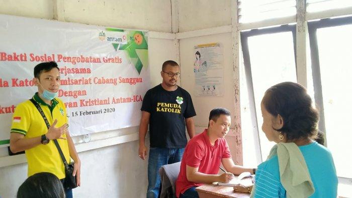 Pemuda Katolik Komcab Sanggau Gelar Bakti Sosial Pengobatan Gratis di Dusun Bantok