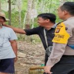 Sambil Patroli Brigpol Billy Deskara Sampaikan Himbauan Kamtibmas