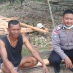 Sambil Patroli Brigpol Novi Iswandi Sampaikan Himbauan Kamtibmas