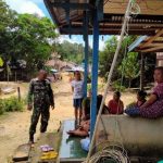 Satgas TMMD Kodim Sanggau Anjangsana di Dusun Sekura