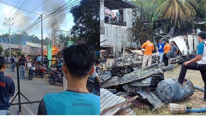 BREAKING NEWS - Satu Unit Ruko di Tayan Hilir Kabupaten Sanggau Hangus Dilalap Si Jago Merah