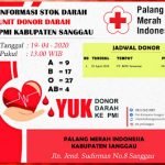Update Stok Darah di UDD,PMI Kabupaten Sanggau,Minggu 19 April 2020