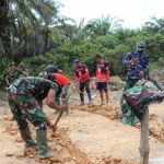 Prajurit Satgas TMMD mulai kerjakan gorong-gorong