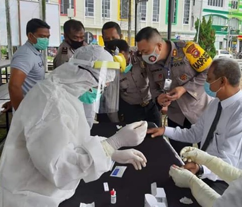 Puluhan Personel Polres Sanggau di-Rapid Test
