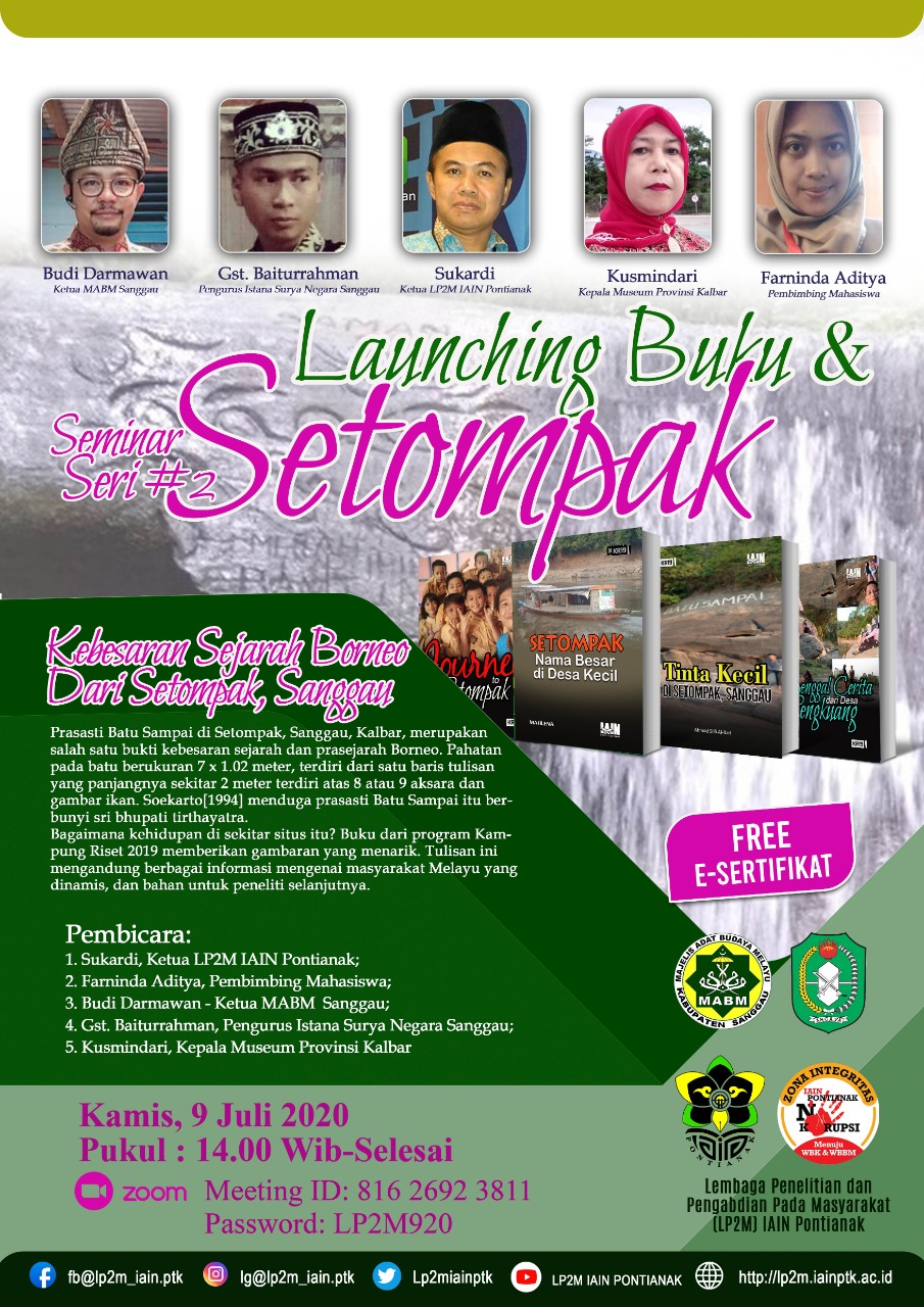 Akan Digelar Seminar dan Launching Buku tentang Prasasti Batu Sampai, Setompak, Sanggau