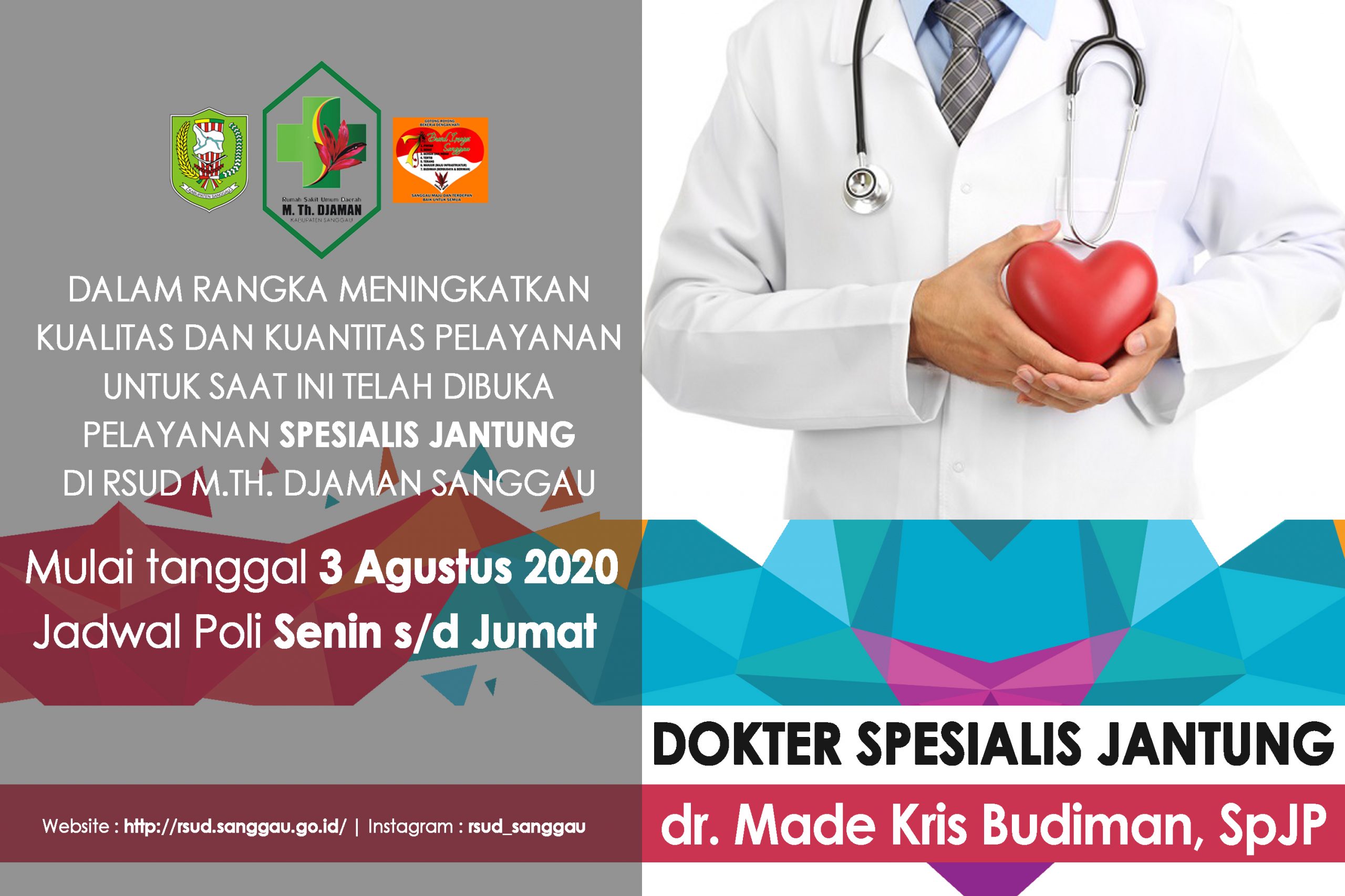 Telah Tersedia Dokter Spesialis Jantung di RSUD M.Th.Djaman Kabupaten Sanggau