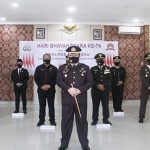 Kapolres Sanggau Bersama Forkopimda Ikuti Upacara Peringatan Hari Bhayangkara ke-74 Secara Virtual