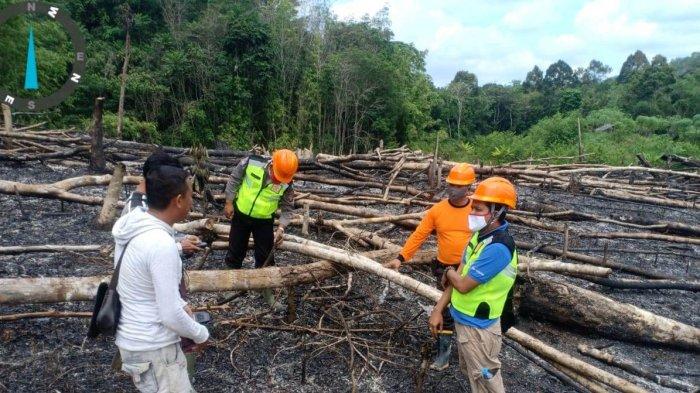 Polsek Beduai Polres Sanggau Temukan 0,8 Hektare Lahan Terbakar untuk Berladang