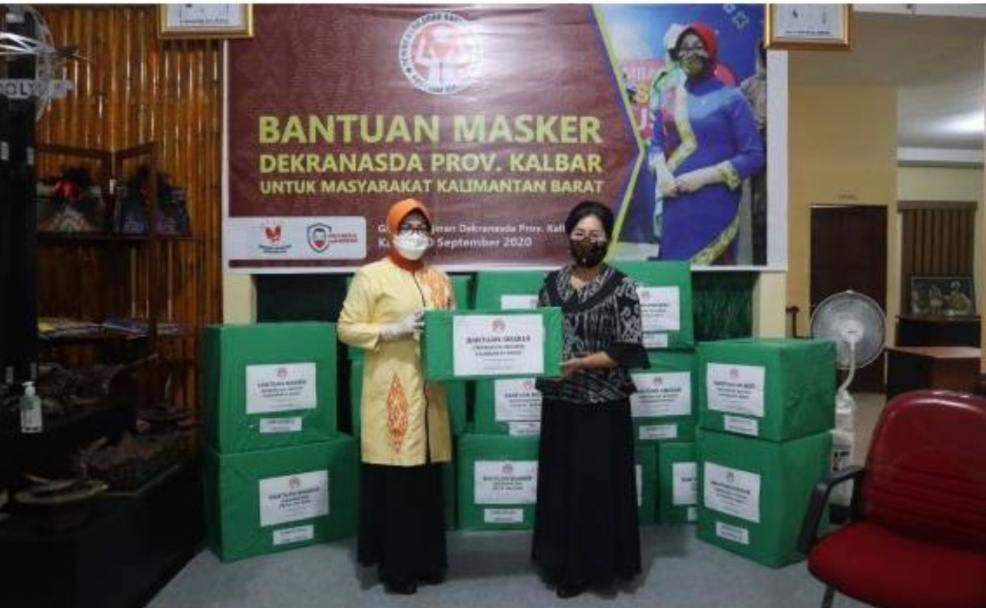 Dekranasda Sanggau Dukung Kampanye Penggunaan Masker
