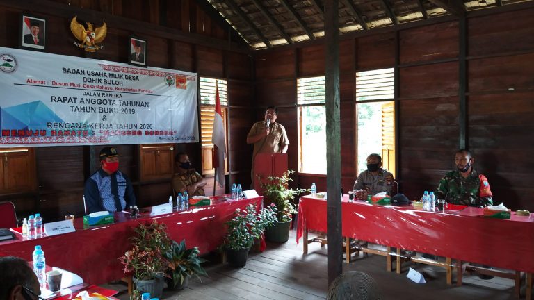 Rapat Anggota Tahunan Bumdes Dohik Buloh Desa Rahayu Kecamatan Parindu