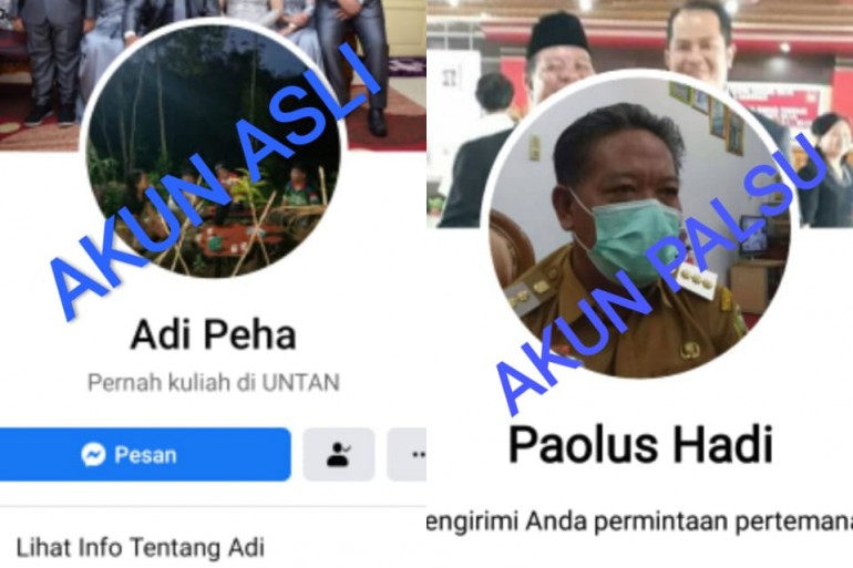 Bupati Sanggau Klarifikasi Soal Munculnya Akun Palsu Di Facebook Yang Mencatut Namanya