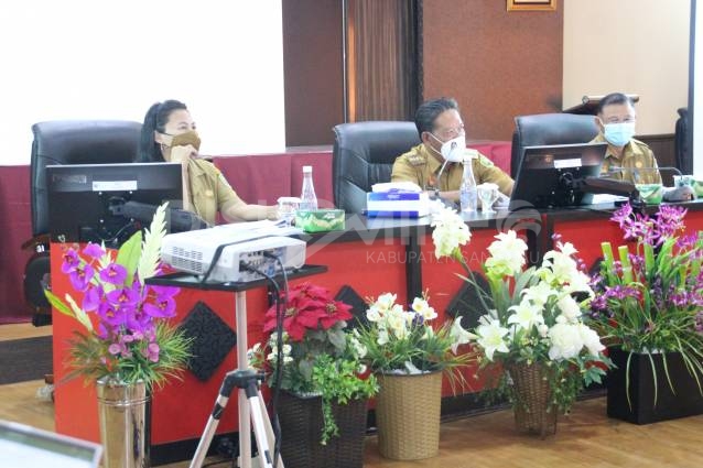 Bupati Sanggau Pimpin Rapat Evaluasi Indikator KLA Tahun 2021 Di Kabupaten Sanggau
