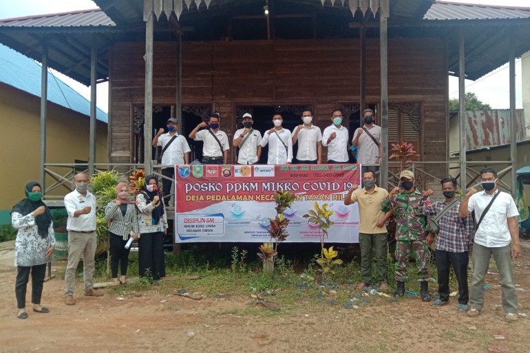 Tangkal Sebaran Covid-19, Kades Pedalaman Tayan Hilir Bentuk Posko PPKM Mikro Hingga Tingkat Dusun
