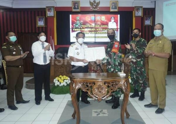 Bupati Sanggau Apresiasi Hasil TMMD IMBANGAN ke-110 di Kecamatan Tayan Hulu.