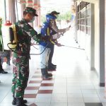 Apel Gabungan Dalam Rangka Penyemprotan Desinfektan Serentak Upaya Pencegahan Corona